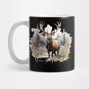 Elk deer nature Scandinavian forest Mug